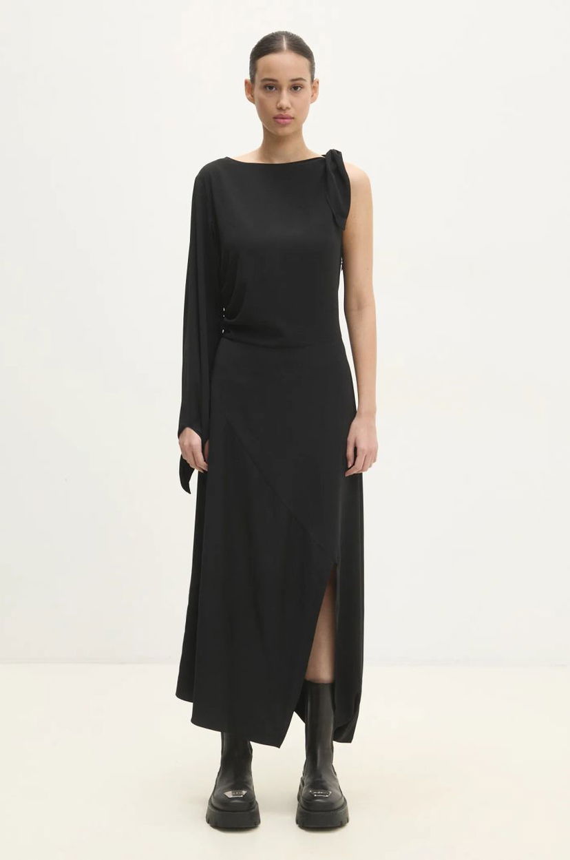Haljina Samsoe Samsoe Samsoe Samsoe One-Sleeve Maxi Dress Crna | F24400148