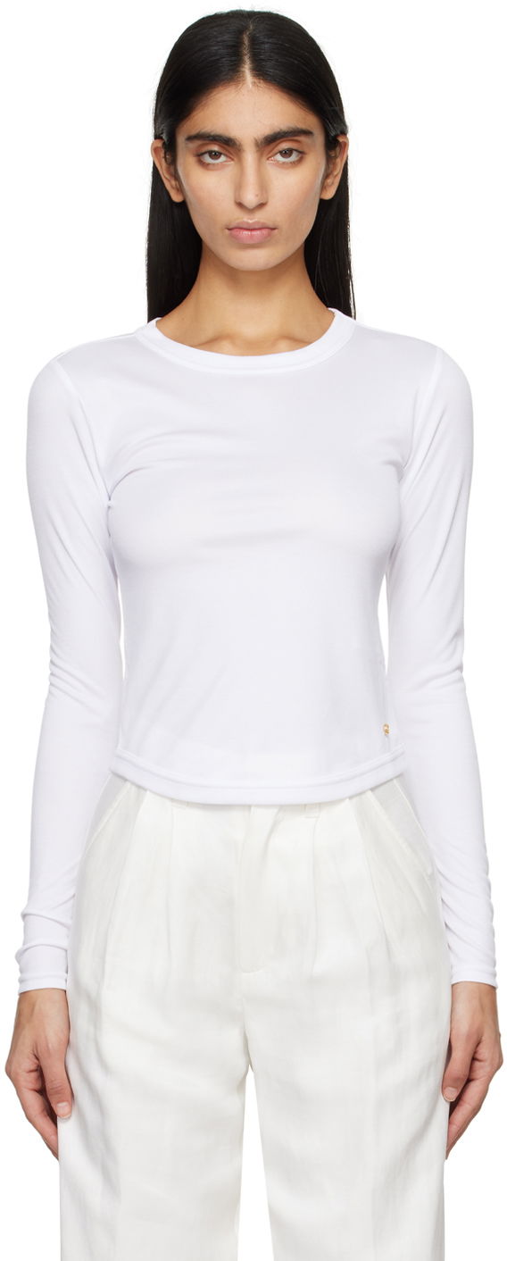 Majica kratkih rukava Anine Bing Jane Long Sleeve T-Shirt Bijela | A-08-4408-100