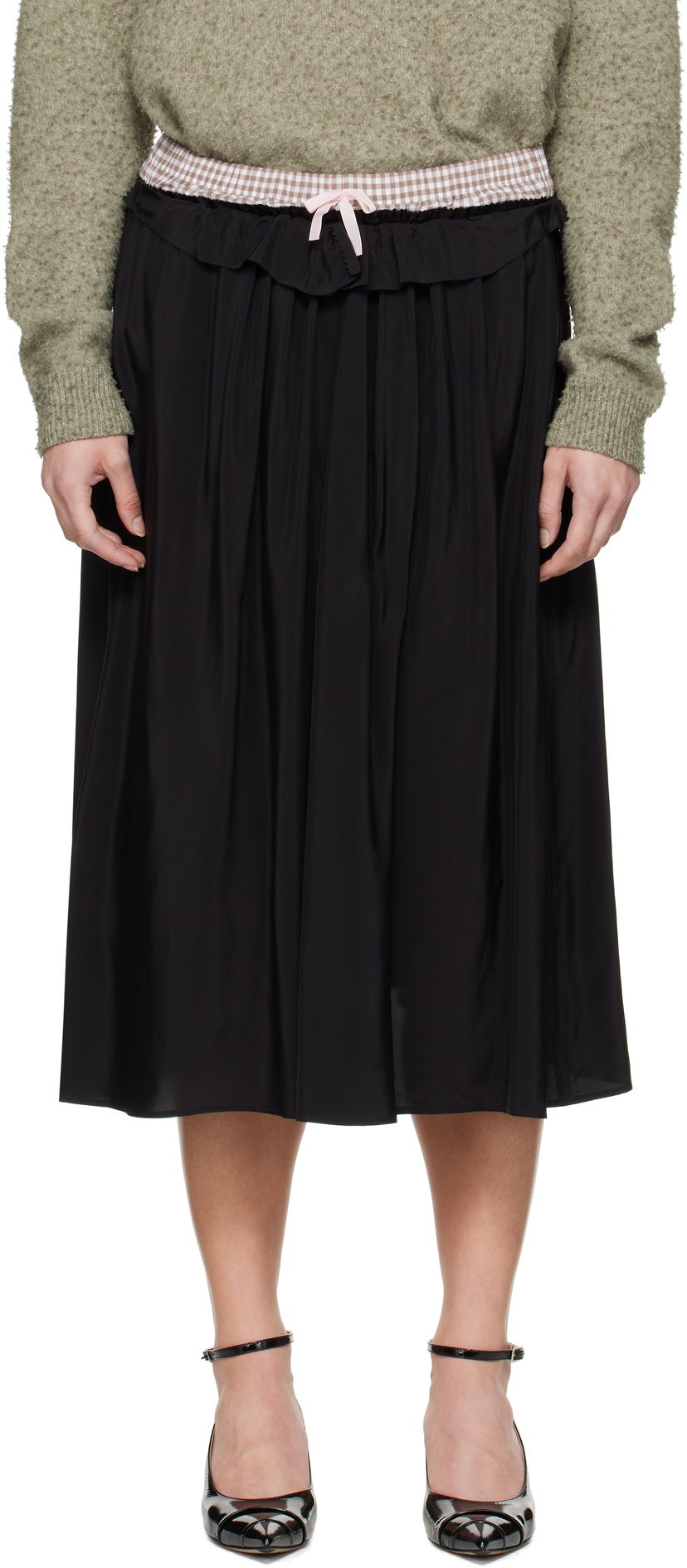 Suknja Maison Margiela Maison Margiela 'Anonymity Of The Lining' Midi Skirt Crna | S51ME0034 S76632