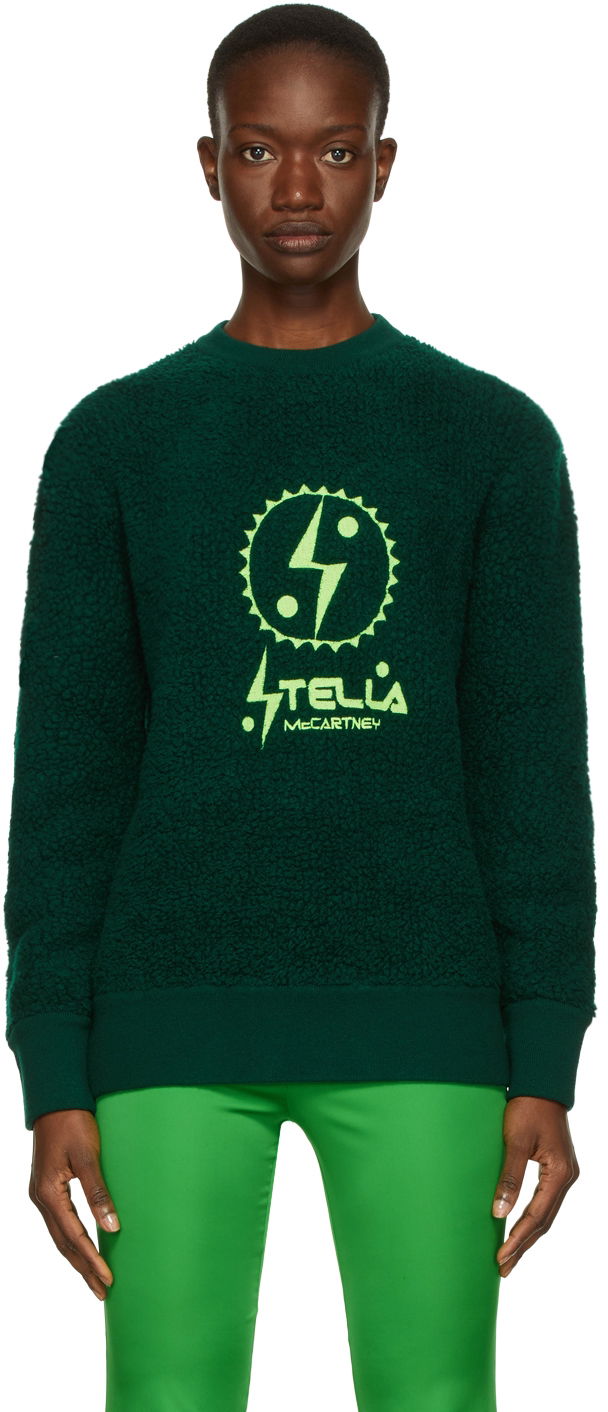 Dukserice Stella McCartney Designer Logo Edition Sweatshirt Zelena | 604103S7242