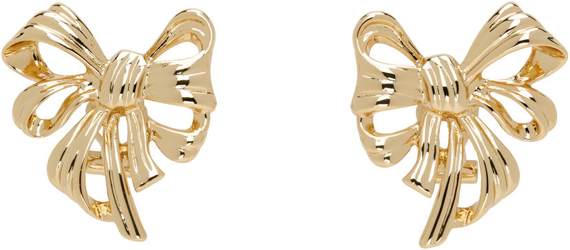 Naušnice Anine Bing ANINE BING Bow Earrings Metalik | A-15-10711-GLD1
