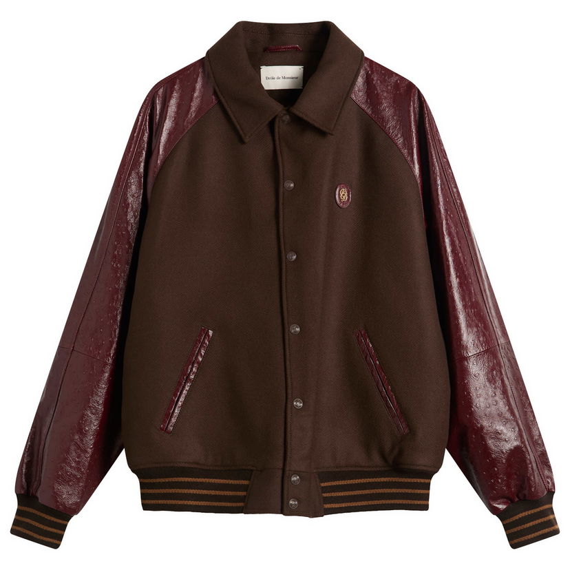 Bomber jakna Drôle de Monsieur Drole De Monsieur Wool and Leather Teddy Jacket Višebojno | I-JT220-WV015-DBN
