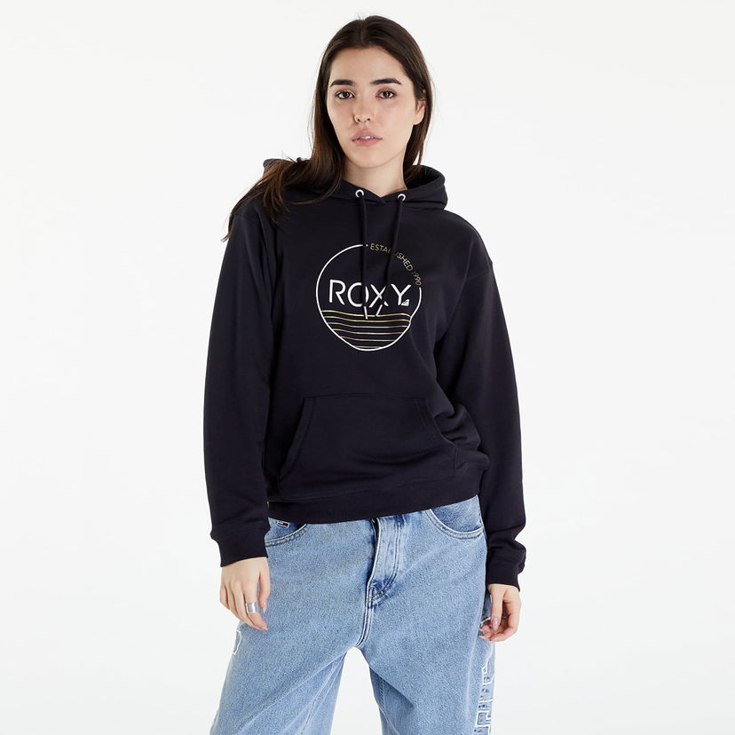 Dukserice Roxy Surf Stoked Hoodie Terry Gray Crna | ERJFT04815-KVJ0