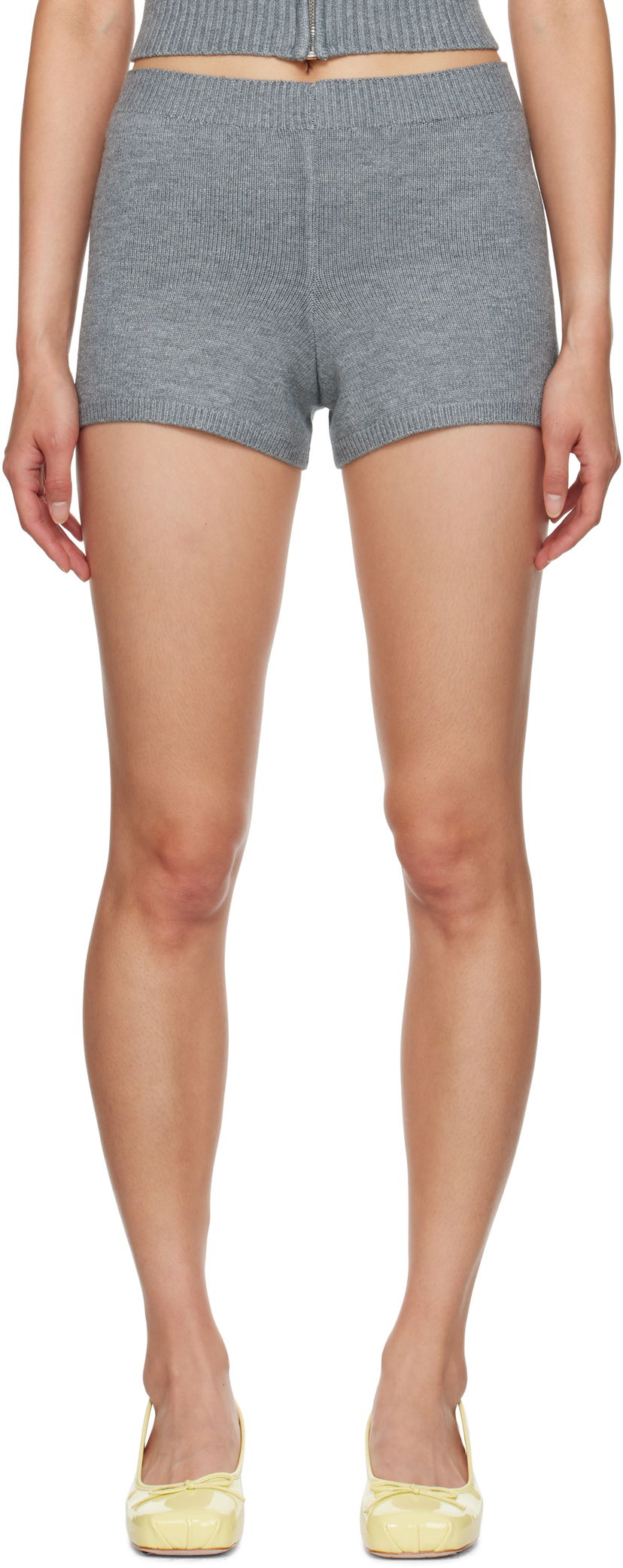 Kratke hlače GUIZIO Guizio Calesia Knit Shorts Siva | F24202S047