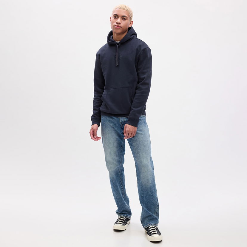Dukserice GAP Mini Logo Hoodie Tapestry Navy Tamnoplava | 823343-02