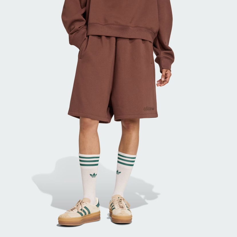 Kratke hlače adidas Performance Essentials Linear Oversized Shorts Smeđa | JW0997