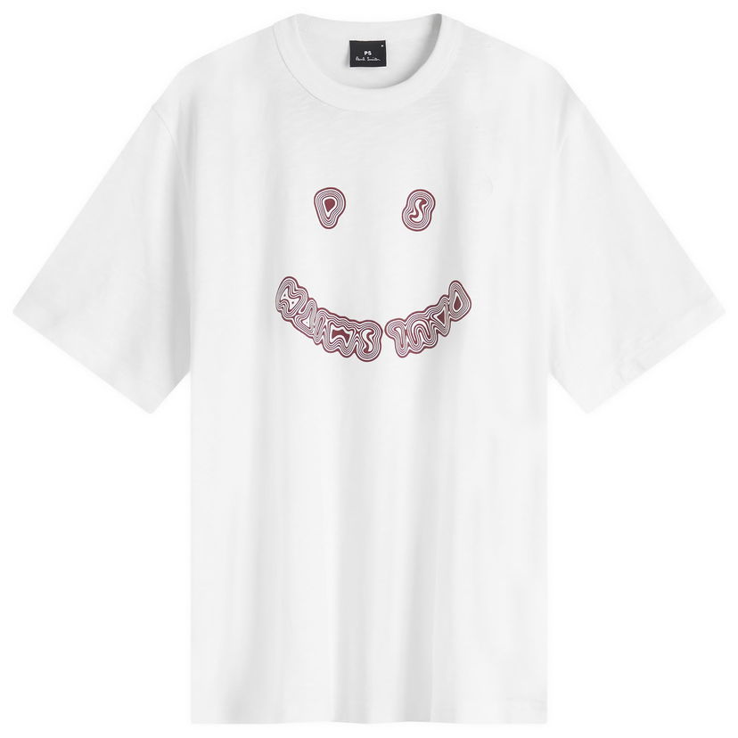 Majica kratkih rukava Paul Smith PS Happy T-Shirt, Size Large, by Paul Smith Bijela | M2R-204Z-PP5078-02