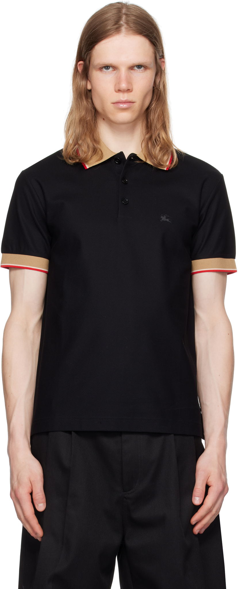 Polo majica Burberry Burberry Logo Collar Polo Crna | 8110934