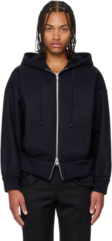 Bomber jakna Simone Rocha Simone Rocha Hooded Zip Bomber Jacket Tamnoplava | 6145B 1265, 0