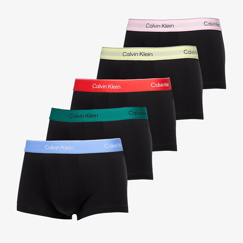Bokserice CALVIN KLEIN Icon Cotton Stretch Low Rise Trunk 5-Pack Black Crna | LV00NB4230 VSU
