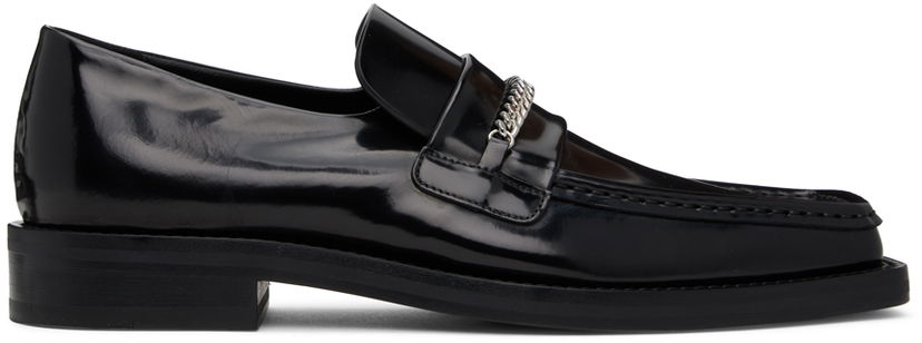 Tenisice i cipele Martine Rose Martine Rose Square Toe Loafers with Chain Crna | CMR-1026LHM