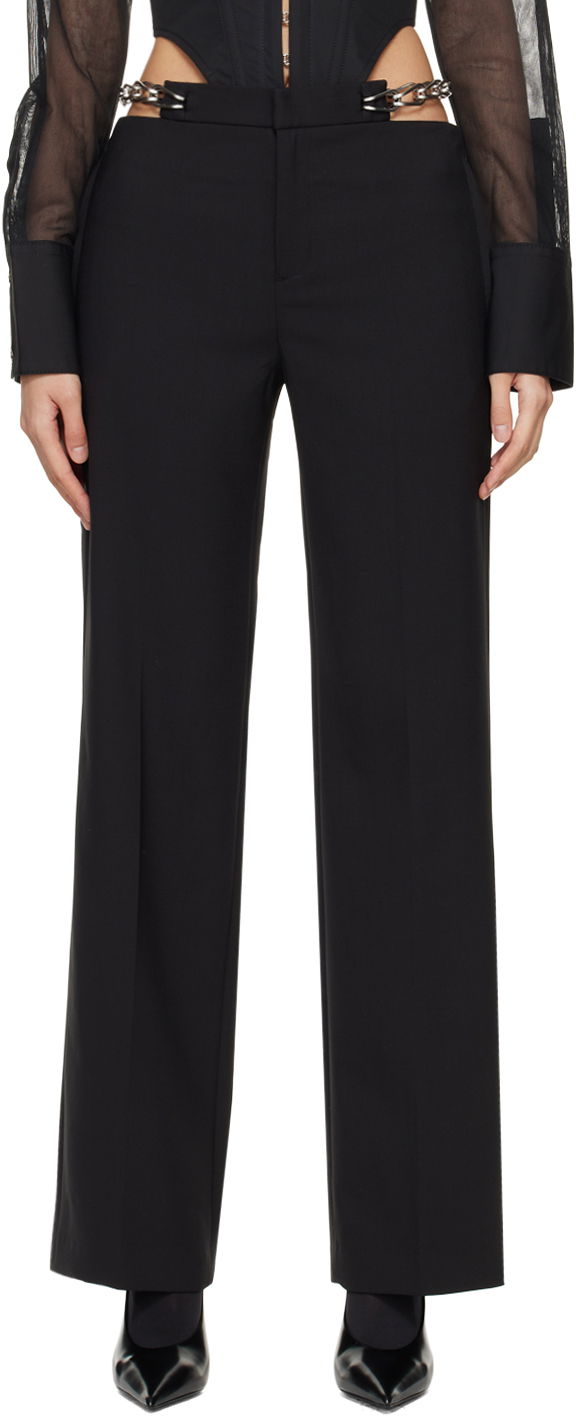 Hlače Dion Lee Chain Link Detail Trousers Crna | C2181PS24