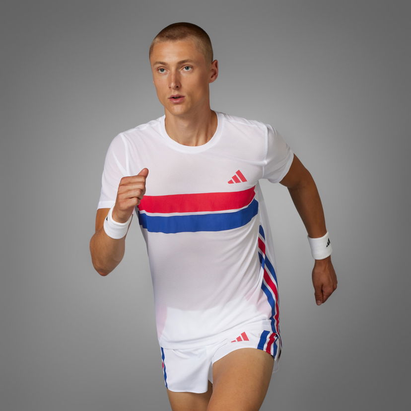 Majica kratkih rukava adidas Performance Adizero Retro Running T-Shirt Bijela | JD7315