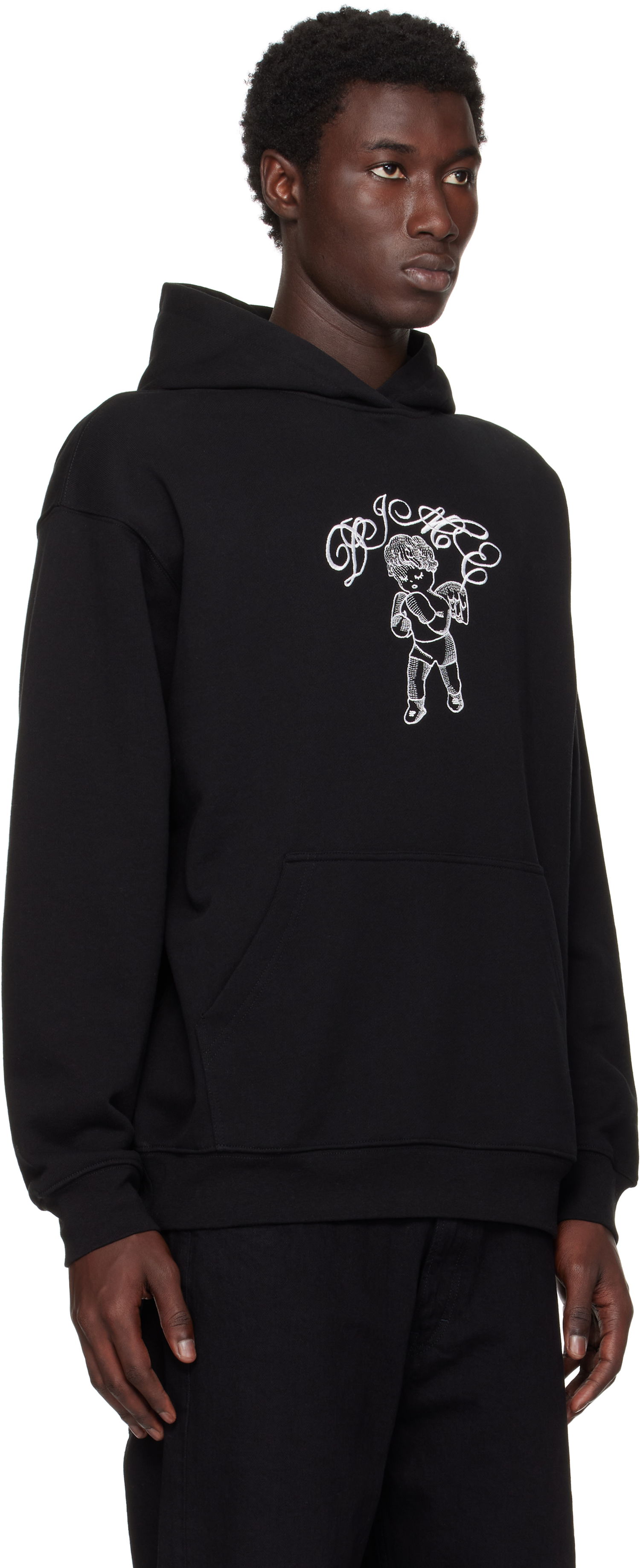 Dukserice Dime Embroidered Fighter Hoodie Crna | DIMESU2544BLK, 1