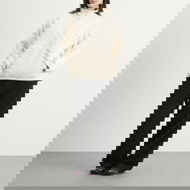 Dukserice SKIMS Teddy Fleece Half Zip High-Neck Pullover with Pockets Bijela | PL-PLO-9944W-ECU, 4