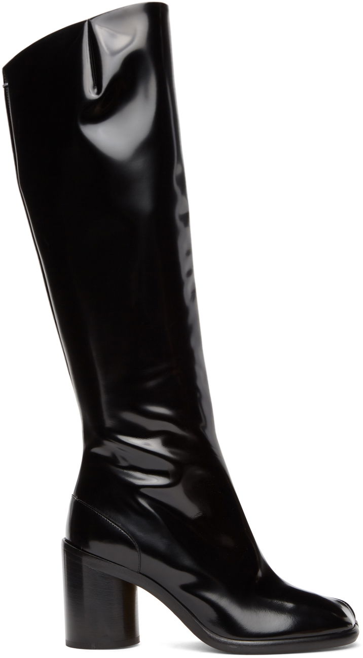 Tenisice i cipele Maison Margiela Maison Margiela Patent High Tabi Boots Crna | S34WW0057 PS679