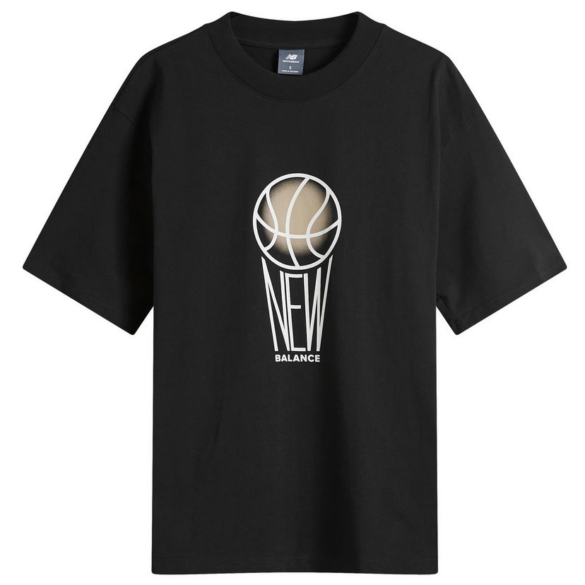 Majica kratkih rukava New Balance Graphic Basketball T-Shirt Crna | MT44585-BK