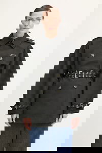 GANNI Heavy Twill Midi Trench Coat