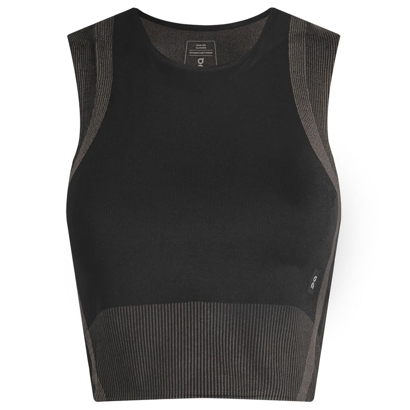 Majica bez rukava On Running Studio Knit Crop Top Crna | 1WF10250106