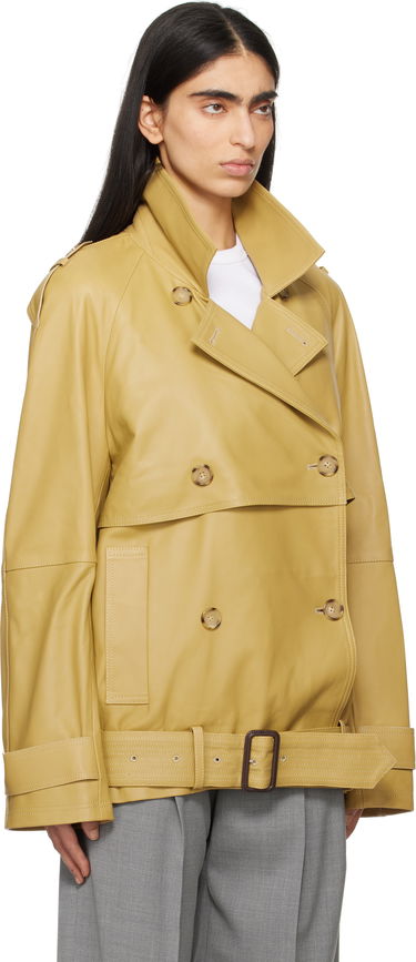 Trenčkot TOTEME TOTEME Short Trench Leather Jacket Žuta | 252-WRO0185-LE0127, 1