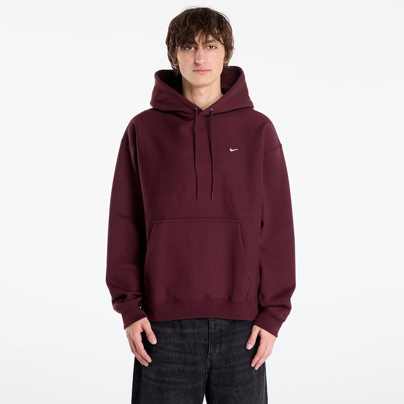 Dukserice Nike Solo Swoosh Pullover Hoodie Tamnocrvena | HV1082-652