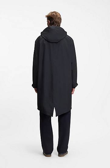 Jakna BOSS BECKHAM water-repellent hooded jacket Tamnoplava | 50553094, 1