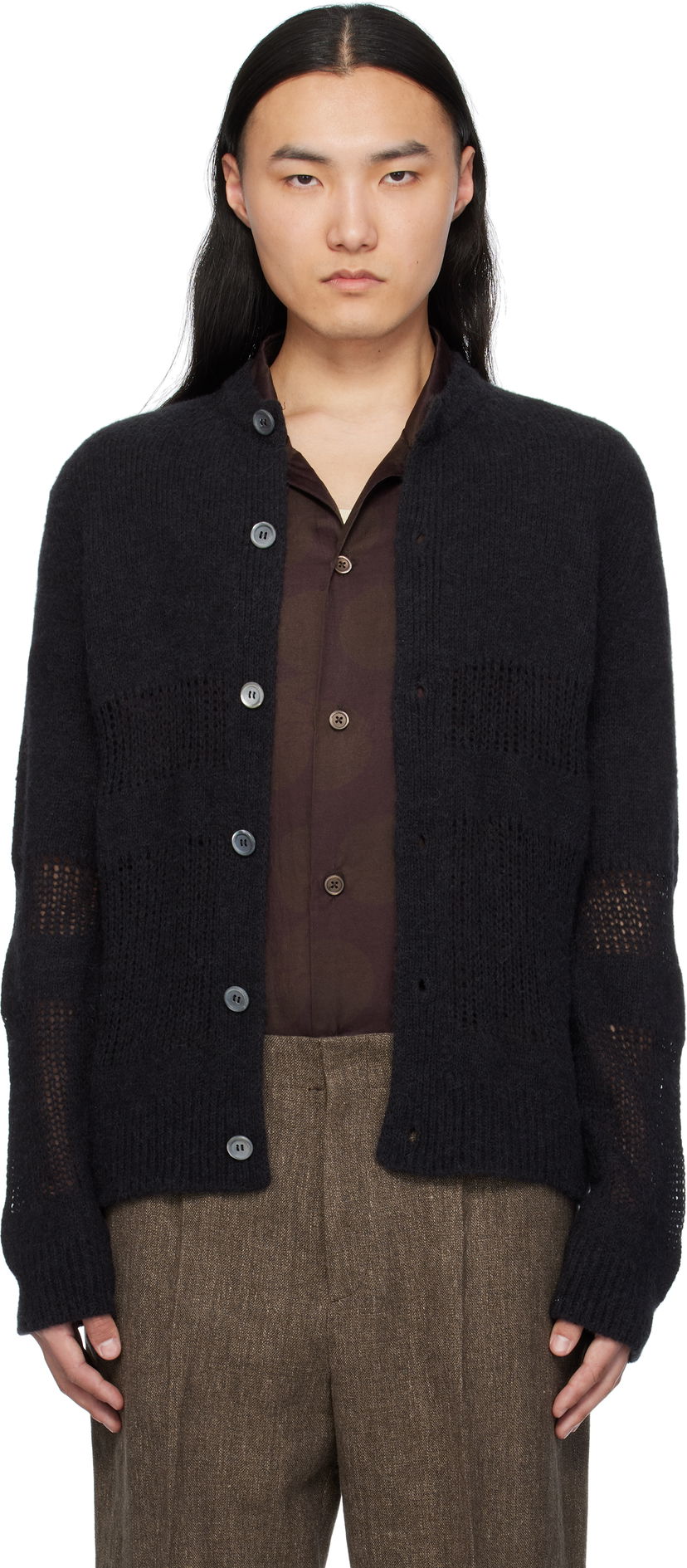 Džemper OUR LEGACY OUR LEGACY Opa Knit Cardigan Crna | M2253OL