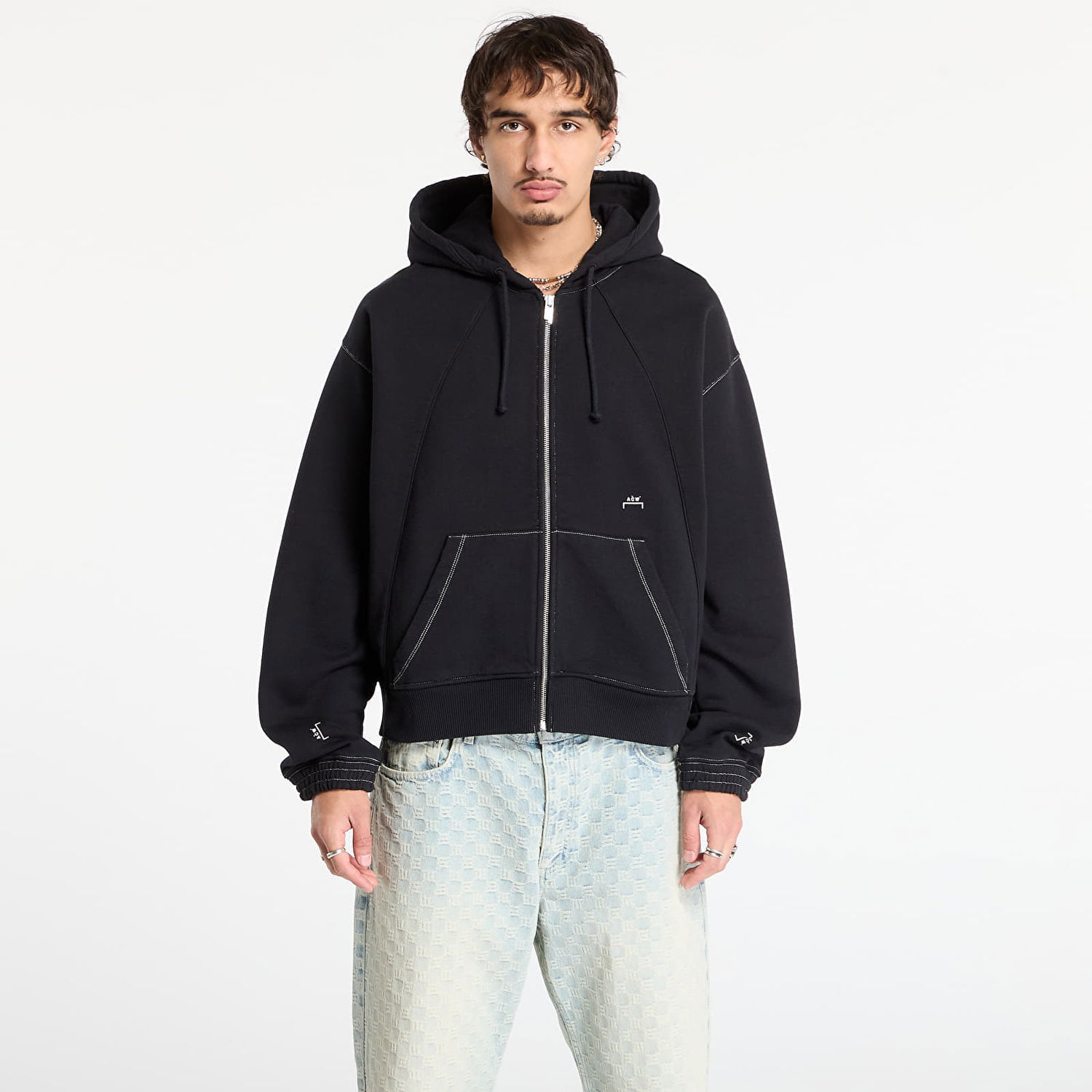 Dukserice A-COLD-WALL* Millbank Zip Hoodie Crna | ACWMW232 Black, 0