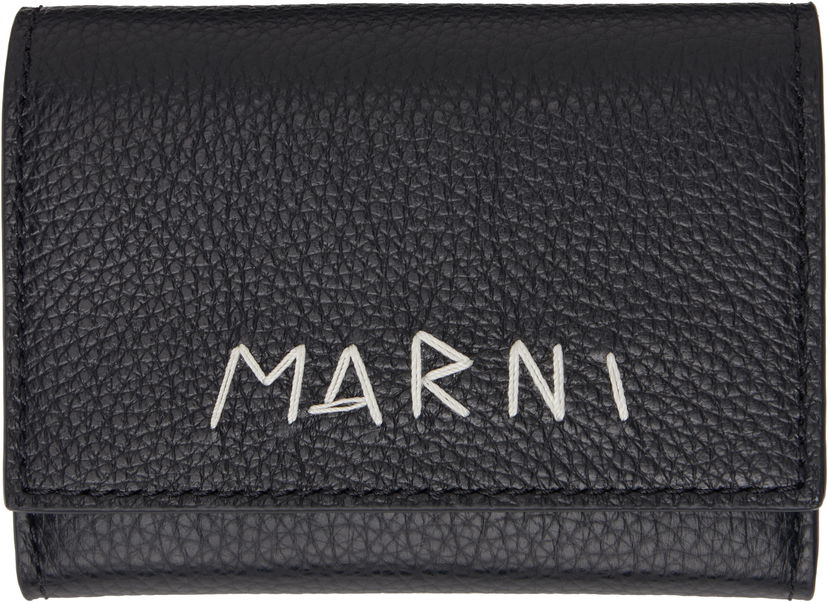 Novčanik Marni Marni Leather Key Holder Wallet Crna | PCMI0017U2 P6533