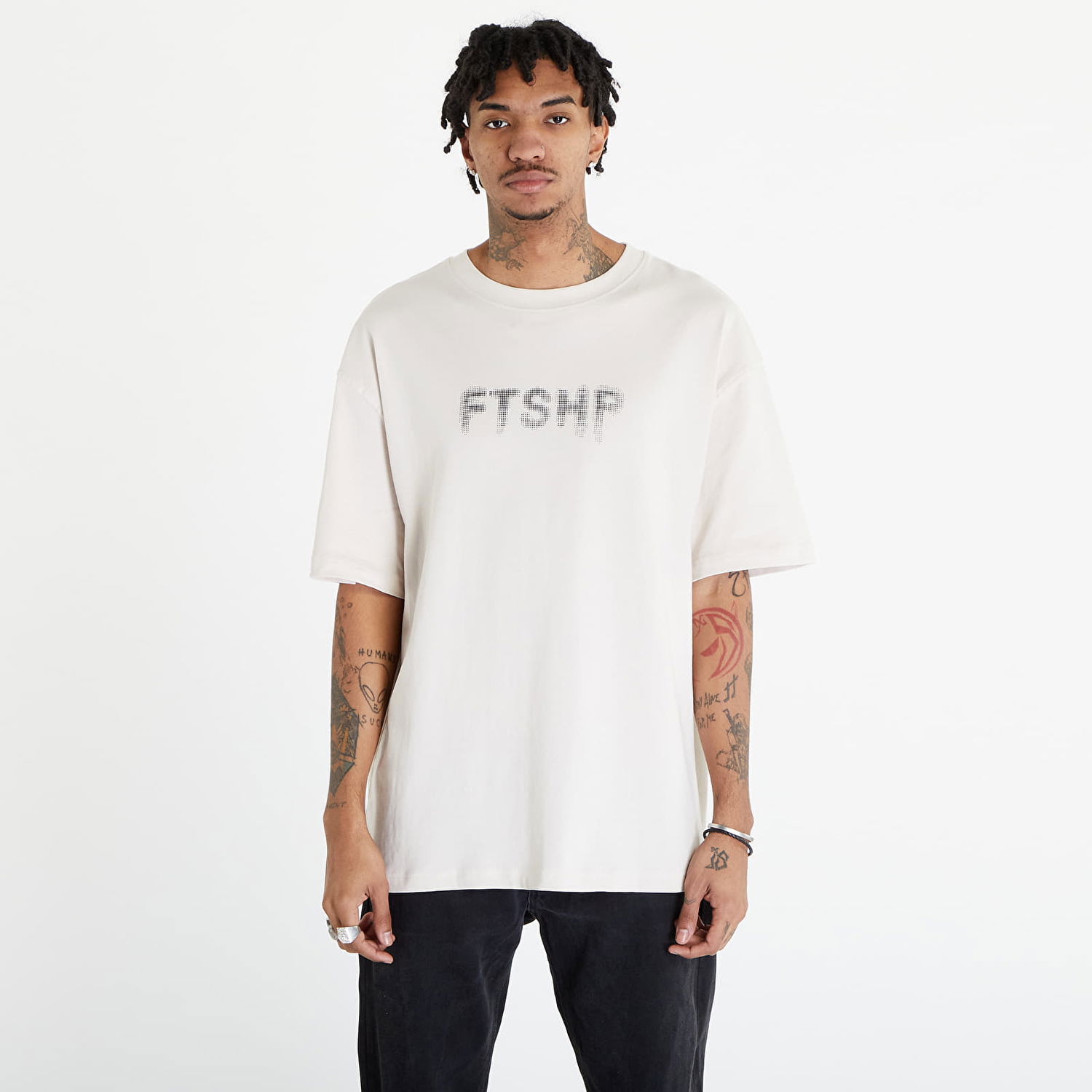 Majica kratkih rukava Footshop FTSHP HALFTONE T-SHIRT UNISEX Bijela | FTSHP_300, 0