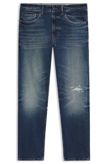 Jeans BOSS Delaware Slim-Fit Super-Stretch Jeans Plava | 50534683