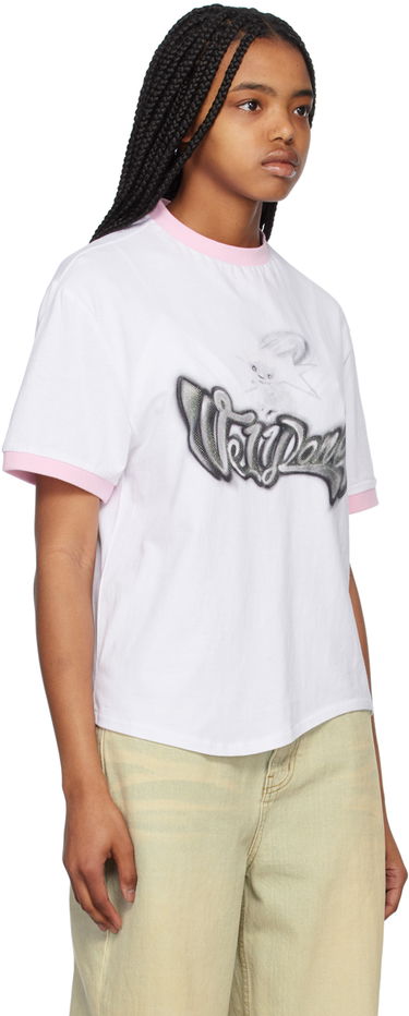 Majica kratkih rukava We11done We11done Crewneck T-Shirt with Rabbit Print Bijela | WD-TT1-23-736-U-PK, 1