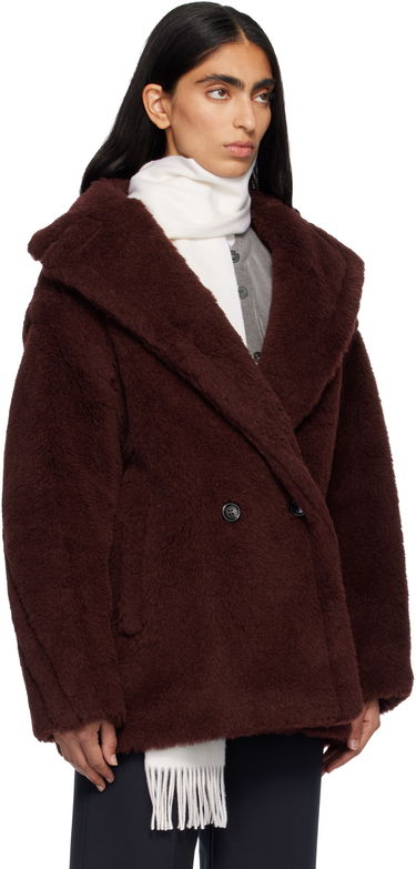 Kaputi Max Mara Olga Plush Double-Breasted Coat Bež | 2521086032600, 4