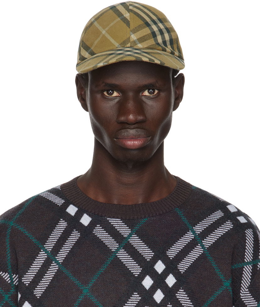 Kapa Burberry Burberry Check Cotton Baseball Cap Bež | 8098529