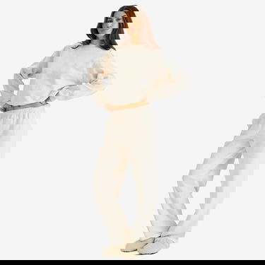 Trenirka SKIMS Fleece Straight Leg Pant Bež | BO-STR-4003-OATHEATHER, 4