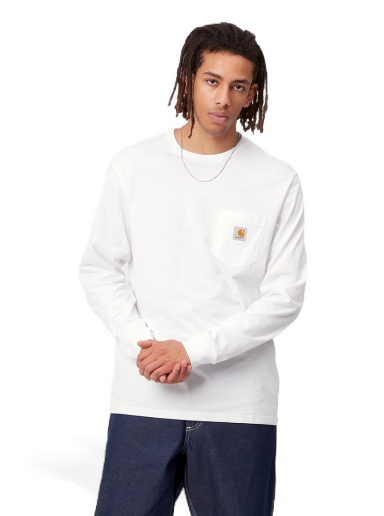 Majica kratkih rukava Carhartt WIP L/S Pocket T-Shirt Bijela | I030437_02_XX