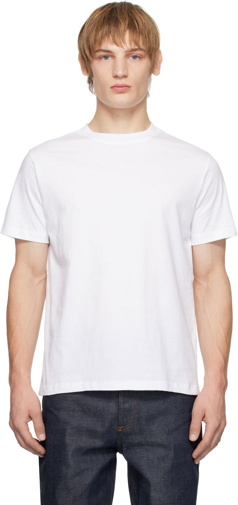 Majica kratkih rukava A.P.C. Standard Embroidered Logo T-Shirt Bijela | COHBW-M26392