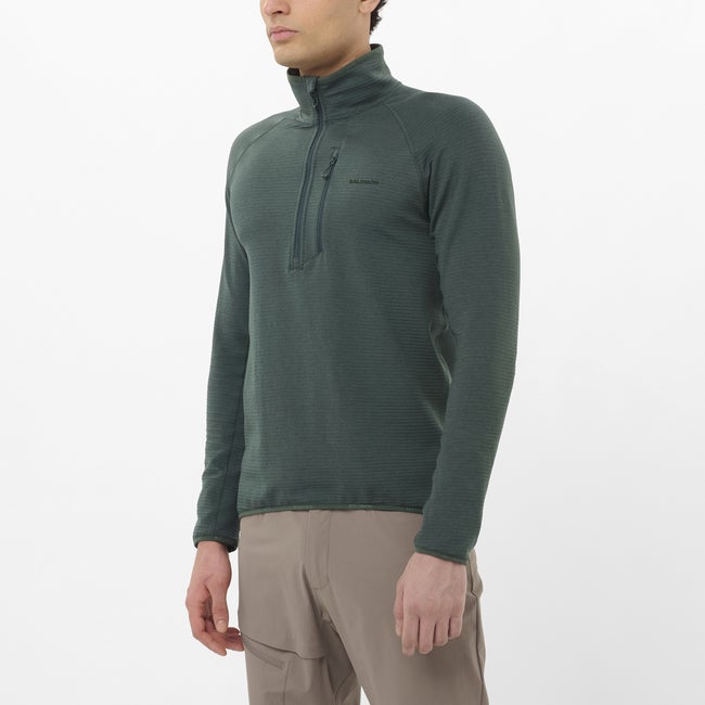 Džemper Salomon Lightwarm Quarter-Zip Fleece Top Zelena | LC2707000, 0