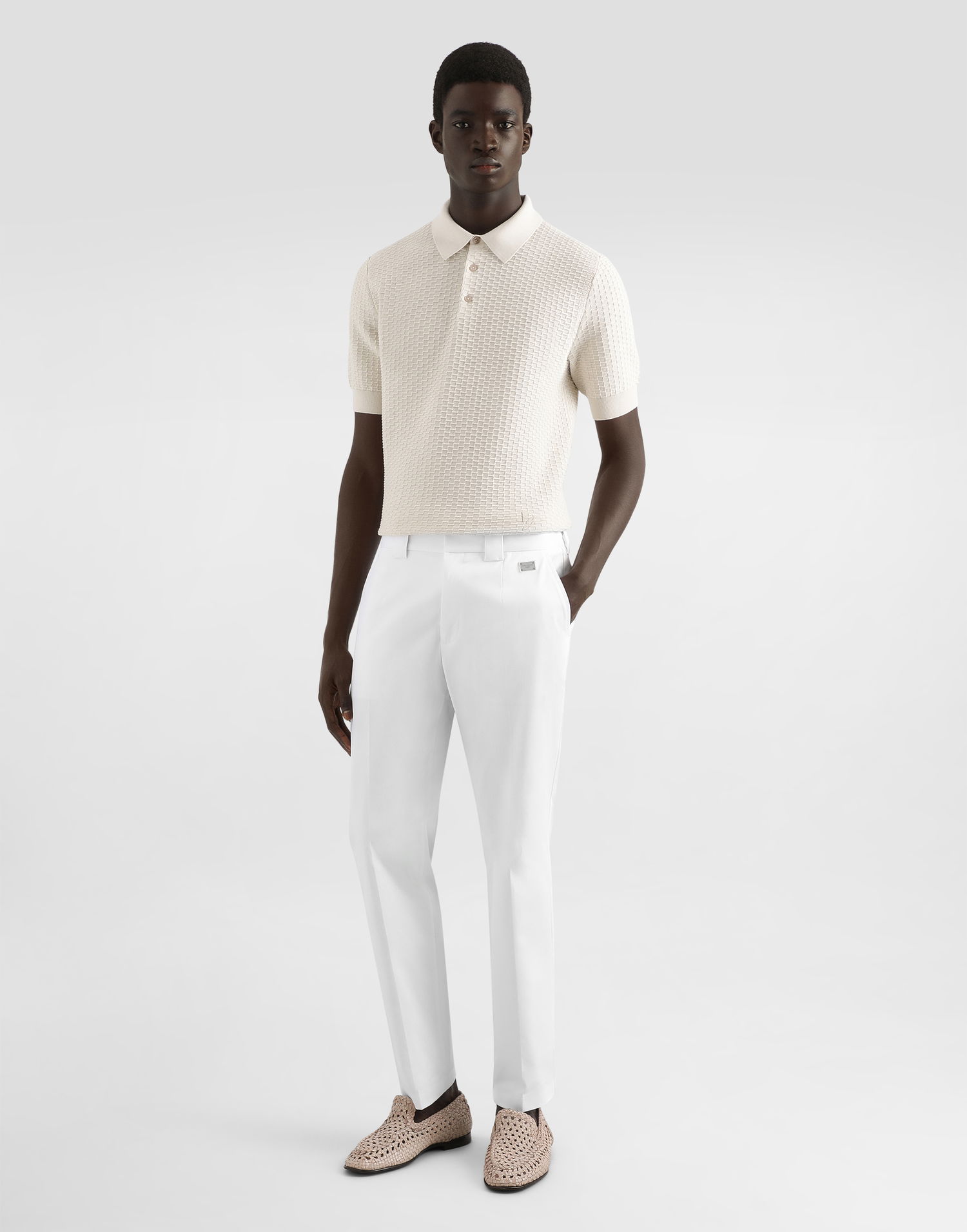 Hlače Dolce & Gabbana Dolce & Gabbana Tailored Cotton Pants Bijela | GP0K3TFUFL3W0800, 1