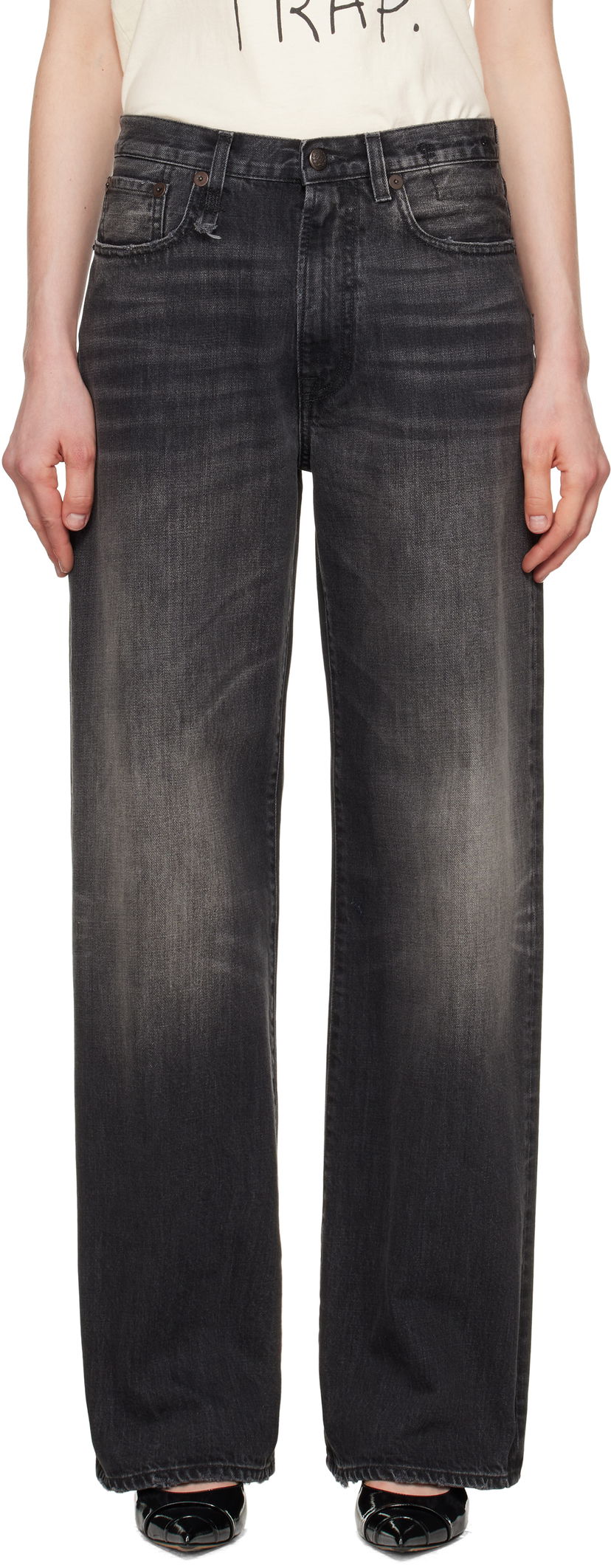 Jeans R13 R13 D'Arcy Loose Jeans Crna | R13WD038-D284A