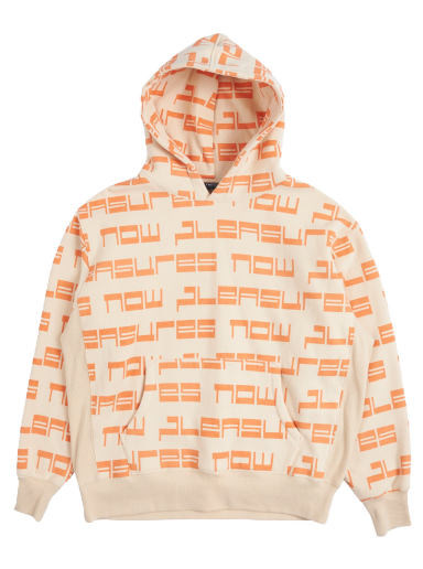 Dukserice Pleasures Tier Hoodie Ivory Narančasta | P23SP022-IVORY