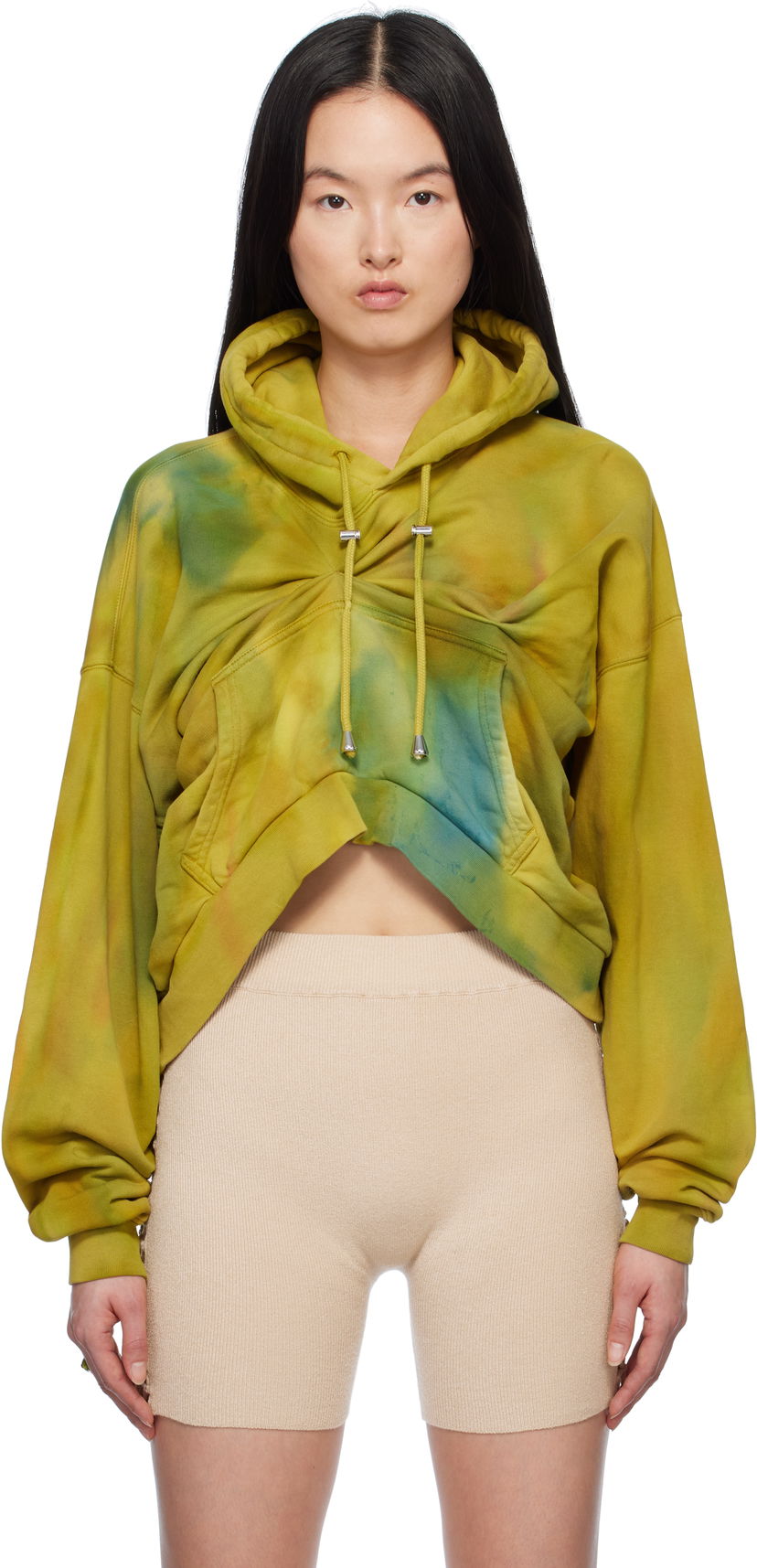 Dukserice Collina Strada Collina Strada Draped Hoodie Zelena | XX8014
