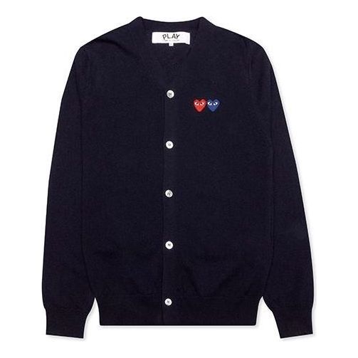 Džemper Comme des Garçons Play Double Emblem Cardigan Plava | AZ-N058-051-2