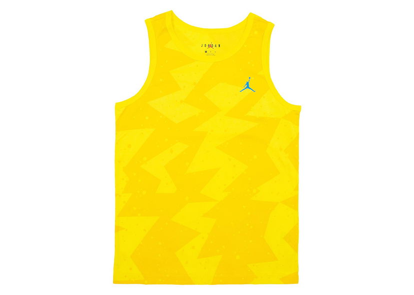 Majica bez rukava Jordan Nike Jordan Printed Poolside Tank Top Amarillo Žuta | CJ6230-728