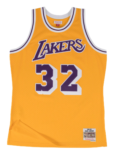 Dres Mitchell & Ness NBA Swingman Jersey Los Angeles Lakers Magic Johnson Žuta | SMJYGS18175-LALLTGD84EJH
