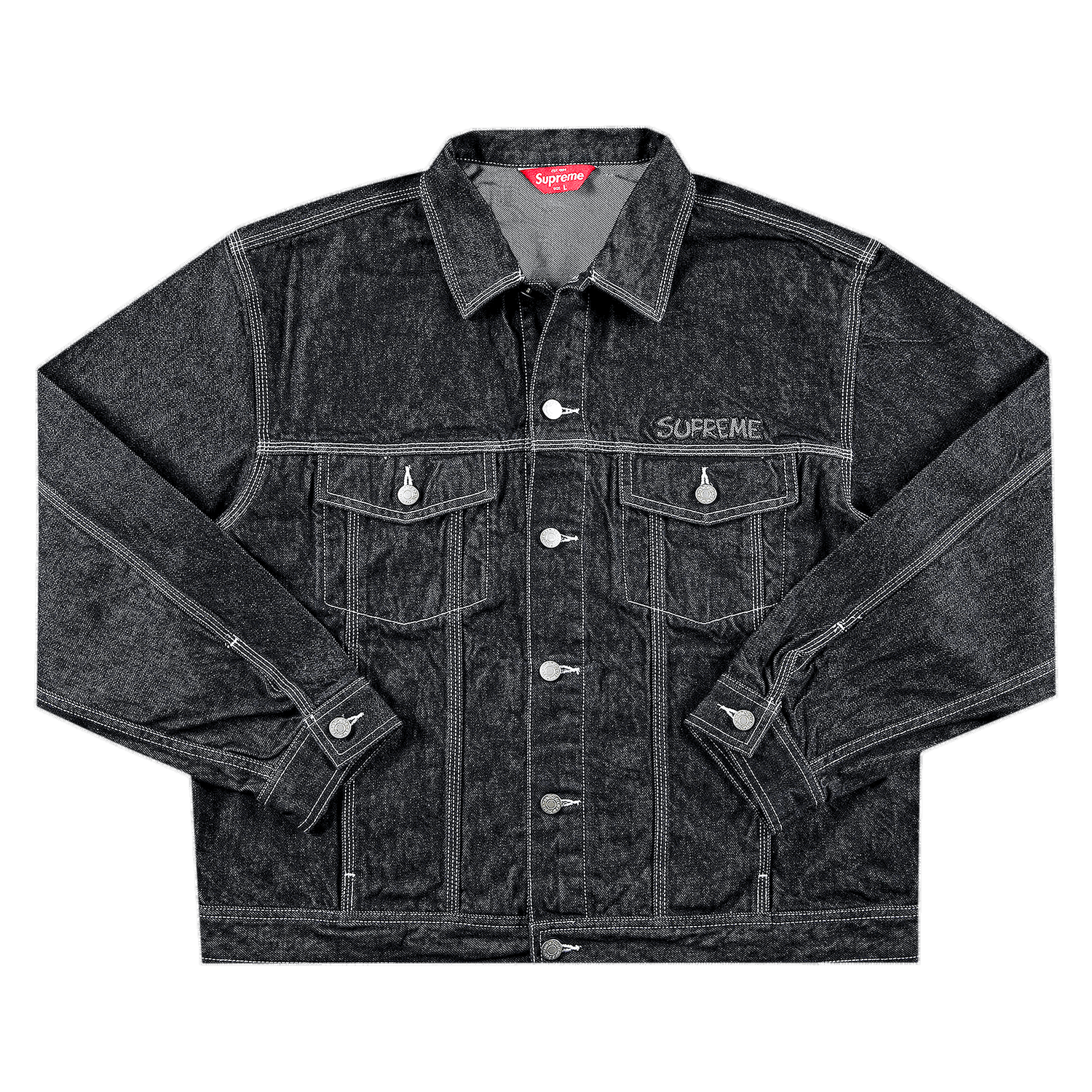 Jakna Supreme Smurfs x Denim Trucker Jacket Crna | FW20J41 BLACK, 0