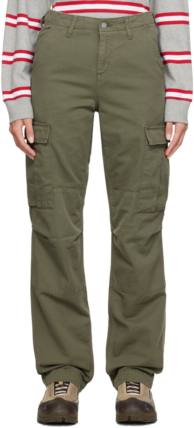 Cargo hlače Carhartt WIP Regular Fit Cargo Pants Zelena | I030475