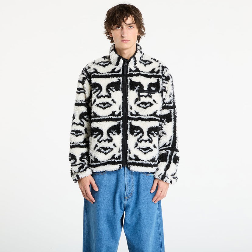Jakna OBEY OBEY Repeated Icon Sherpa Jacket Višebojno | 121800608-BKM