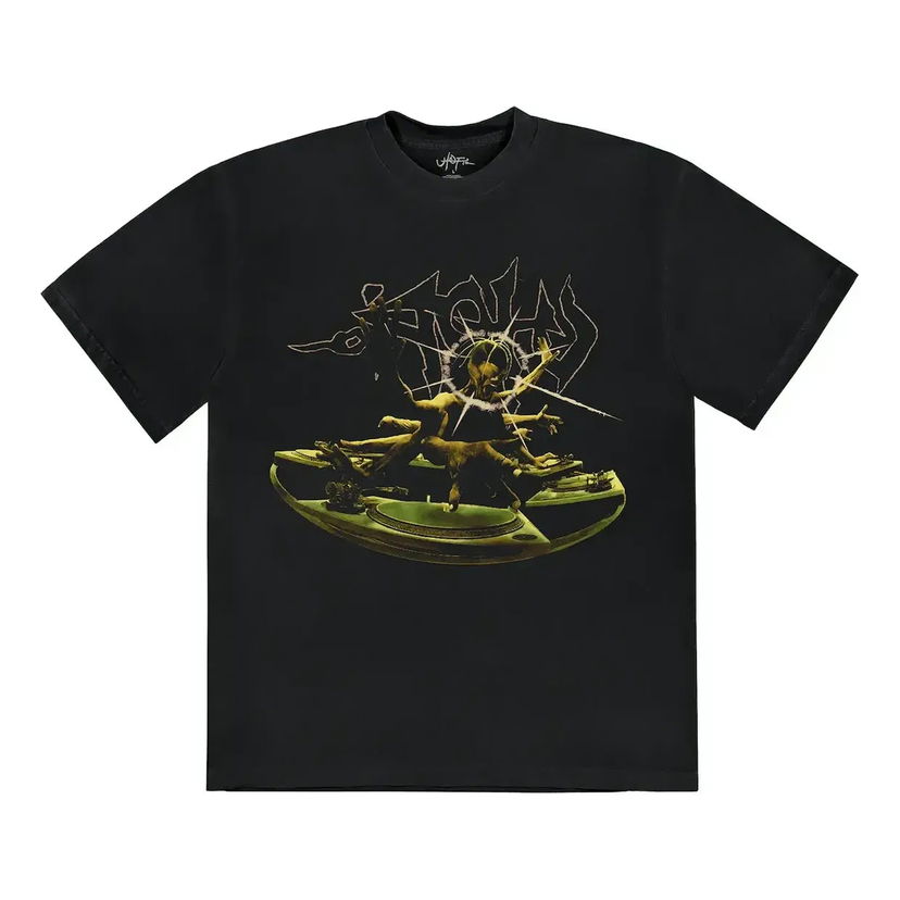 Majica kratkih rukava Cactus Jack by Travis Scott Travis Scott DJ Graphic T-Shirt Crna | TSUT-SS08