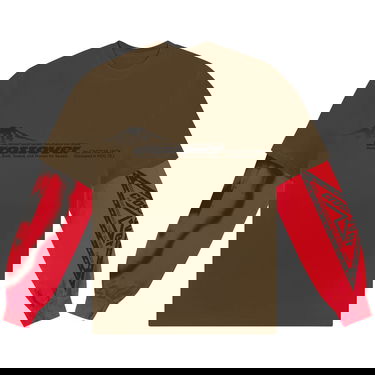 Majica kratkih rukava Cactus Jack by Travis Scott Crossover Long-Sleeve Smeđa | CJJ6 CL19 BROW, 1